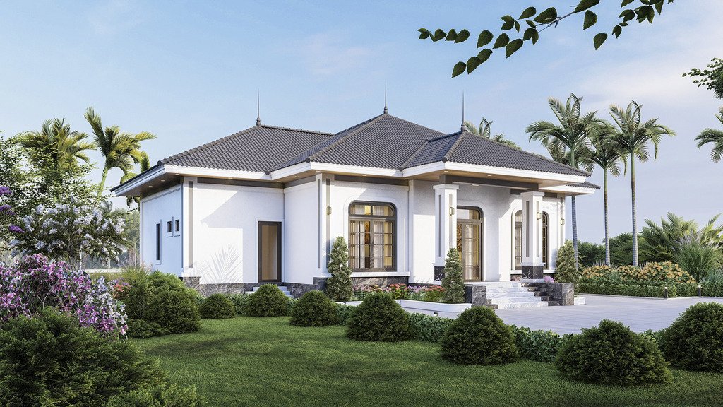 Mẫu nhà vườn đẹp mái Nhật xu hướng hiện nay