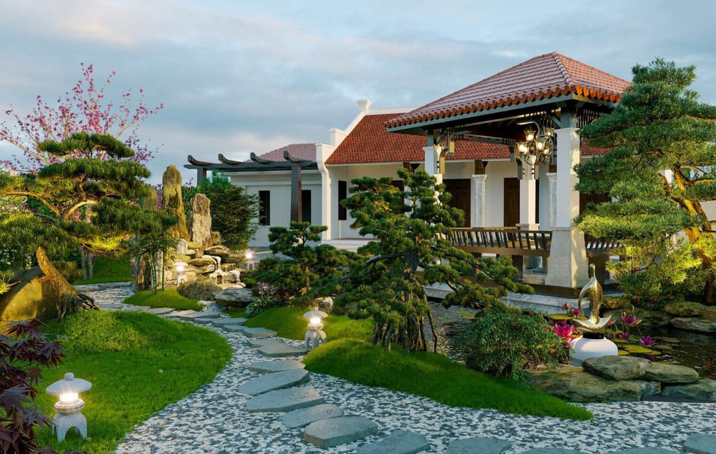 Mẫu biệt thự nhà vườn cấp 4 đẳng cấp, sang trọng 