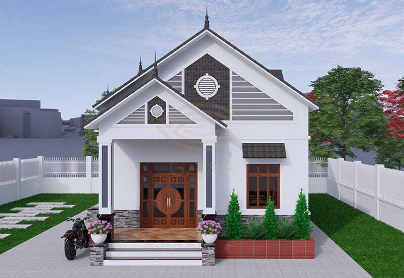 Mẫu nhà cấp 4 mái thái 3 phòng ngủ 120m2