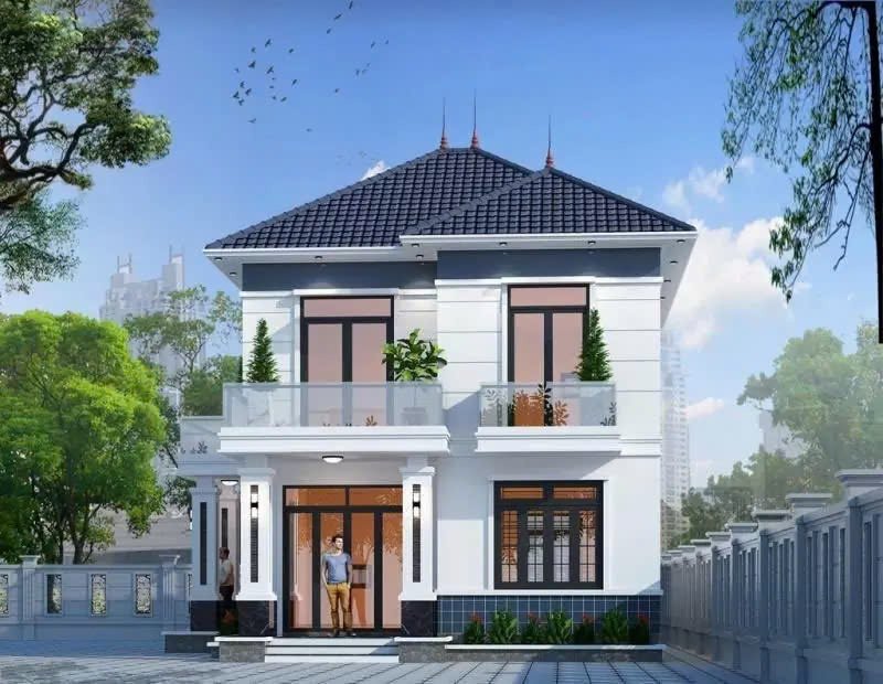 Nhà mái Nhật 2 tầng đầy đủ công năng, đáp ứng nhiều nhu cầu sử dụng