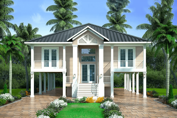 Mẫu nhà sàn bê tông hiện đại