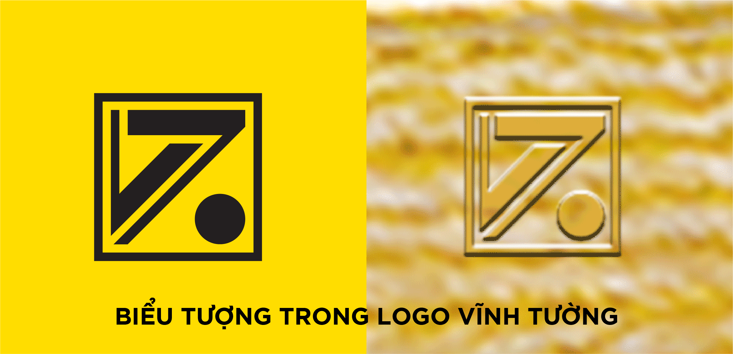 Dập nổi Logo VĨNH TƯỜNG trên tất cả các thanh khung 