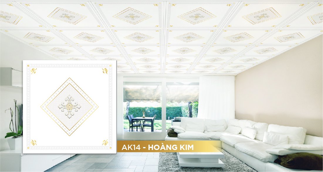 trần trang trí Vĩnh Tường DECO® Ánh Kim Hoàng Kim